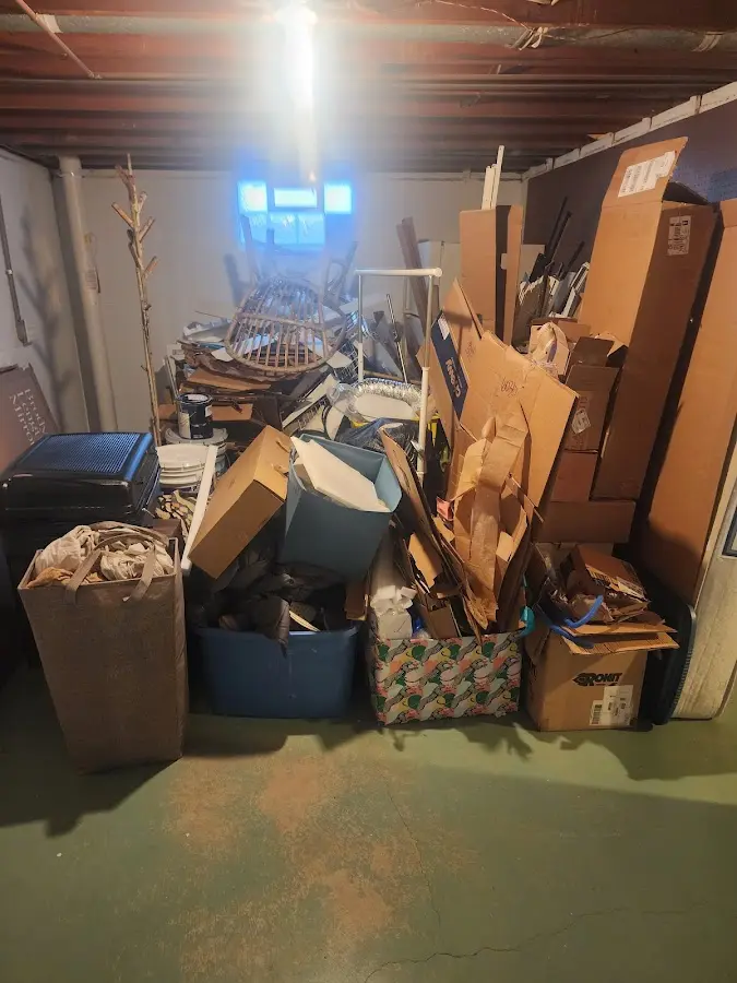 Roll-off dumpster container at job site for 15 Yard Dumpster Rental in Nebraska City